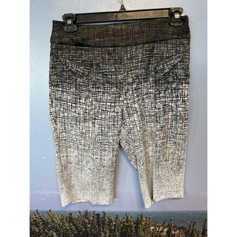 Jamie Sadock Black Knee Capri Pants Stretch Womens 8 Golf Long Shorts